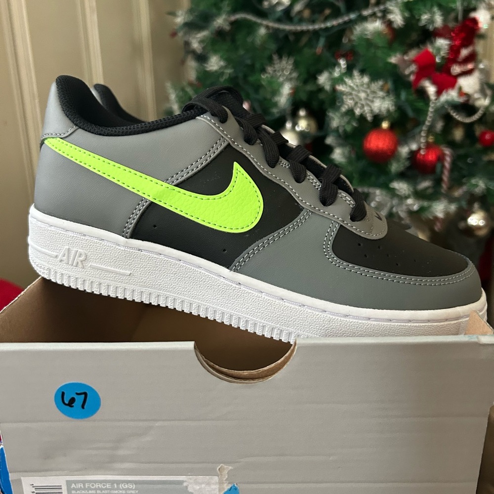 Nike Gray and Volt Low-Top Sneaker